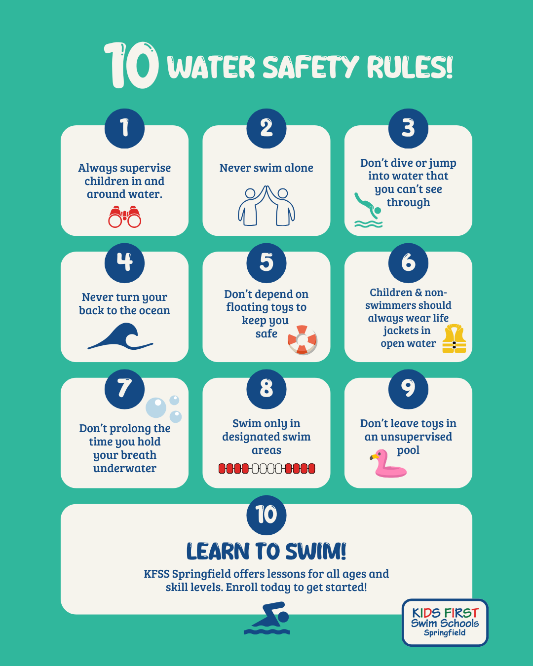 Check Out Swim Safety Tips from Our community partner KidsFirst Springfield!