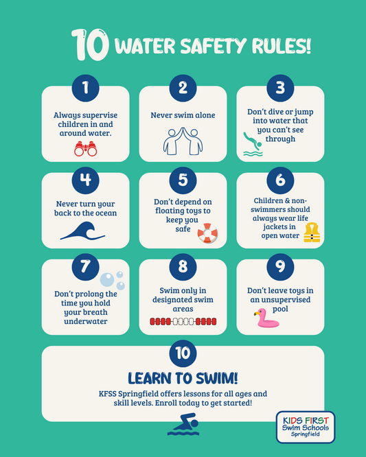 Check Out Swim Safety Tips from Our community partner KidsFirst Springfield!