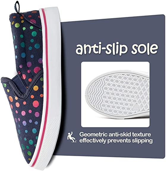 Canvas Shoes for Girls with Polka Dot Detail