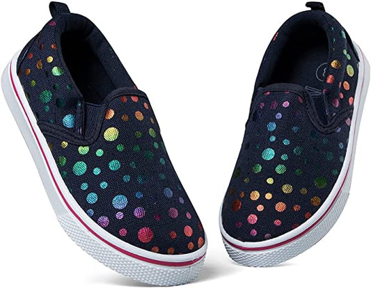 toddler girl shoes size 9 slip on kids washable casual flats sneakers boys canvas loafers slippers little spring tie up lightweight moccasin sandals dark dress feet footwear white boots unisex children polka dots colored rainbow comfortable elastic  black uniform school 2 3 4 5 6 7 8 9 10 11 12 13