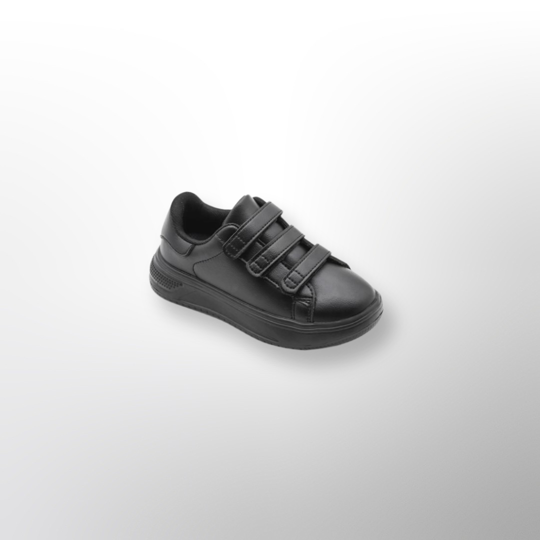 Unisex Black Leather Oxford Sneakers Dress Shoes for Kids